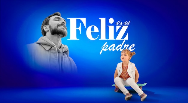 Composition with father's day congratulations in spanish