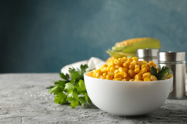 Photo composition with fresh raw corn