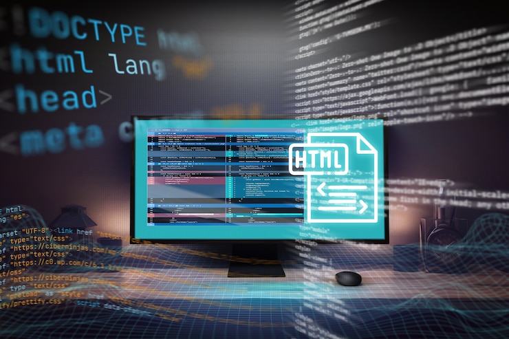 Photo composition with html system for websites