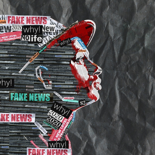 Composition with newspaper collage