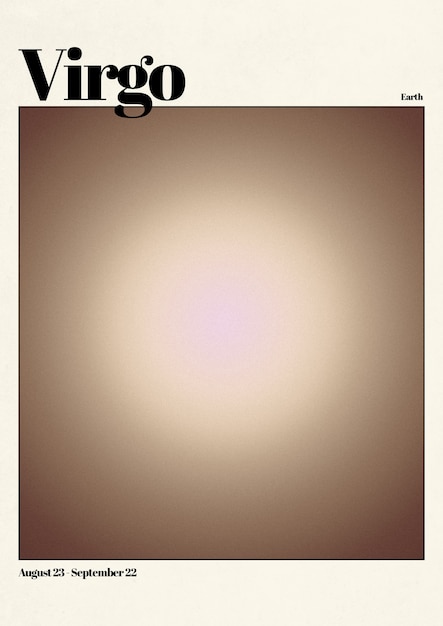 Photo composition for zodiac sign with gradient dot of light