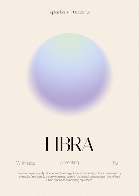 Photo composition for zodiac sign with gradient sphere