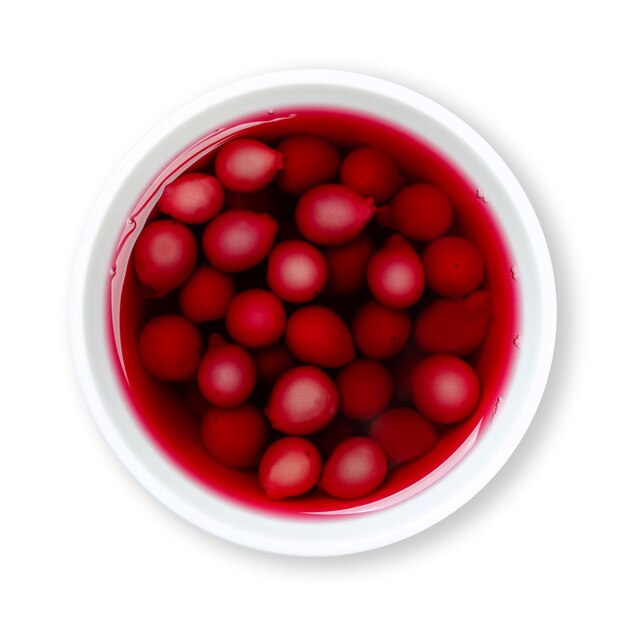 Photo compote of blue grapes in a white bowl