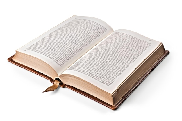 Foto guida completa al dizionario isolata su sfondo bianco
