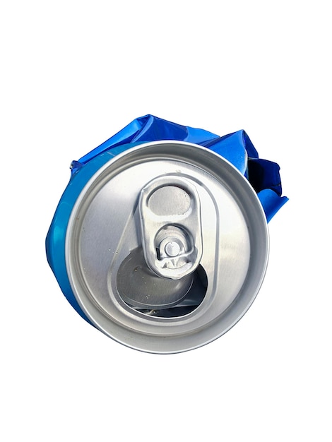 Compressed cans isolated on a white background