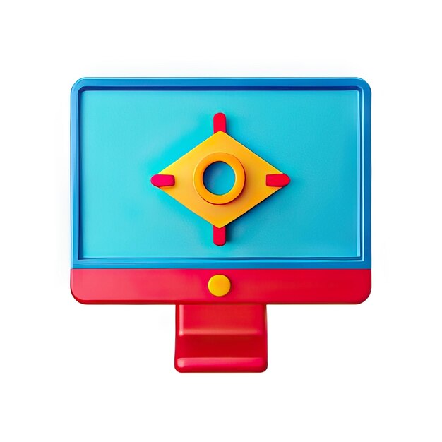 Photo computer 3d icon illustration