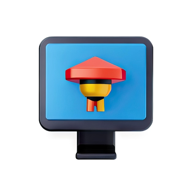 Photo computer 3d icon illustration