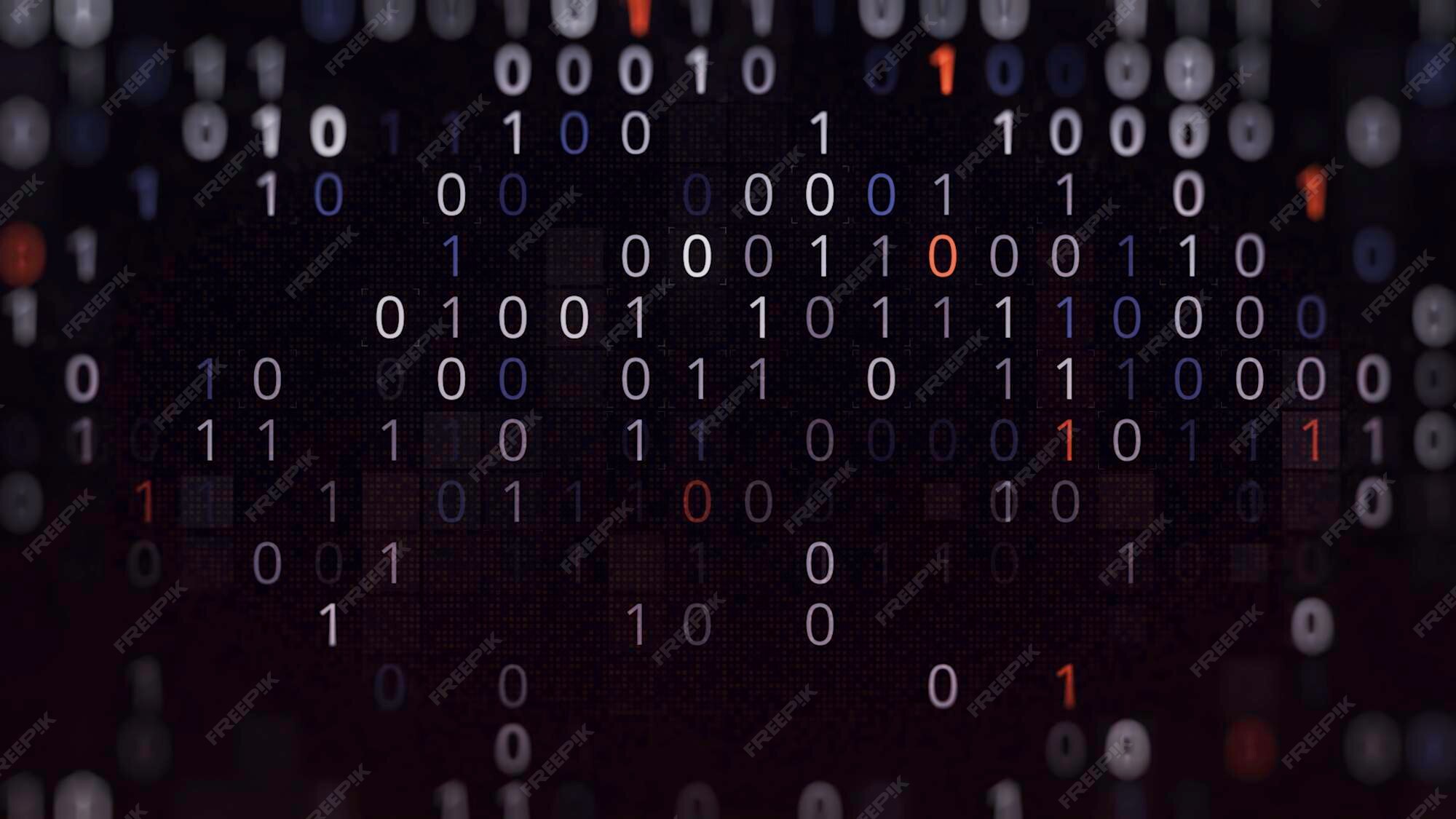 Premium Photo | Computer background with binary code animation virtual ...