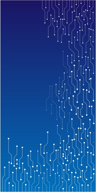 技術と金融の概念と教育のためのコンピューター チップ電子回路基板のベクトル