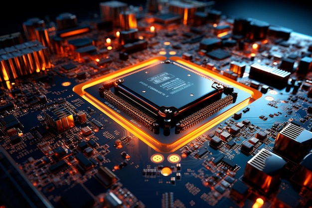 computer circuit board with electronic components