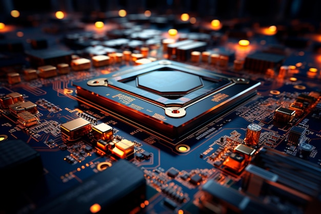 computer circuit board with electronic components