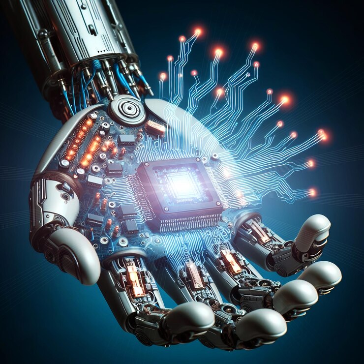 Photo computer connections with electronic circuits in the palm of hand