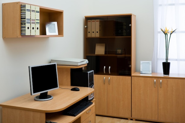 Computer on a desk