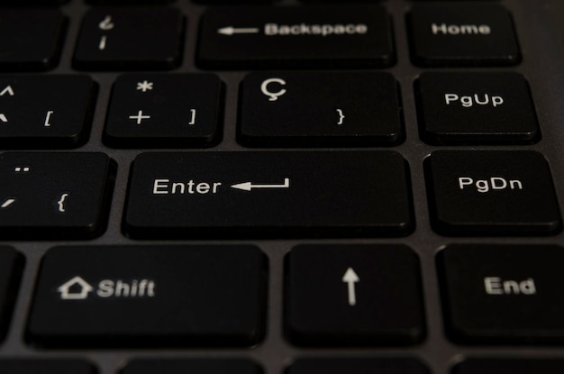 computer enter key black keys with laptop