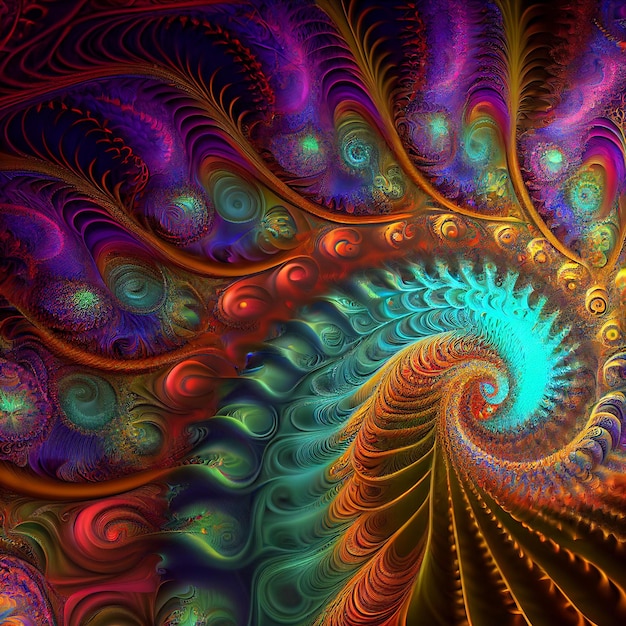 Computer gegenereerde afbeelding van een spiraalvormig ontwerp generatieve ai