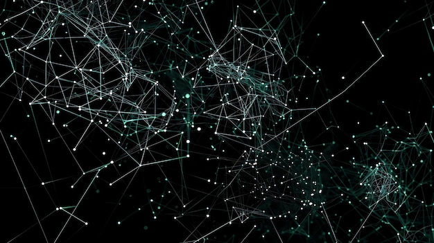 複雑な構造のコンピュータで生成された画像で多くの線と点があります