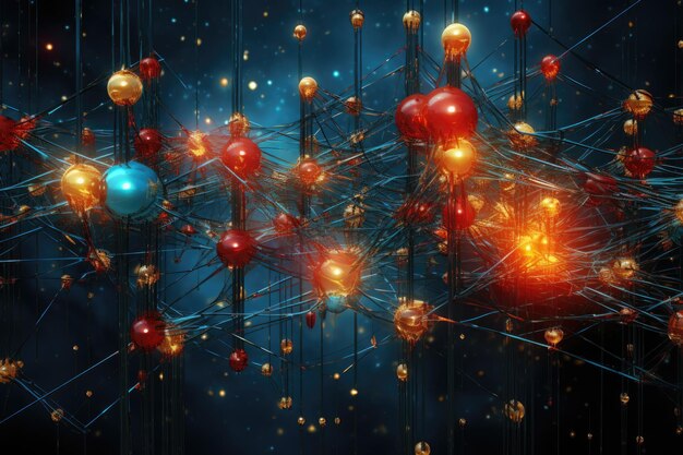 a computer generated image depicting a visually intricate and elaborate structure an abstract representation of machine learning with threads of knowledge intertwining ai generated