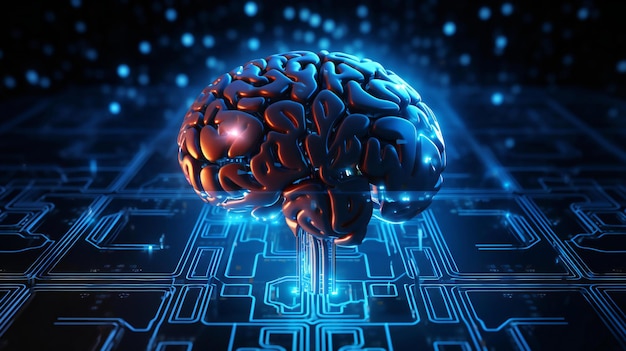 Сгенерированное компьютером изображение человеческого мозга