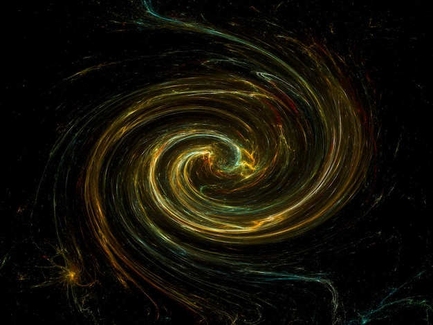 Foto un'immagine generata dal computer di una spirale con un disegno a spirale al centro