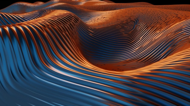 A computer generated image of a wave.