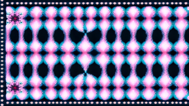 검은색과 분홍색, 파란색 배경으로 컴퓨터로 생성된 이미지