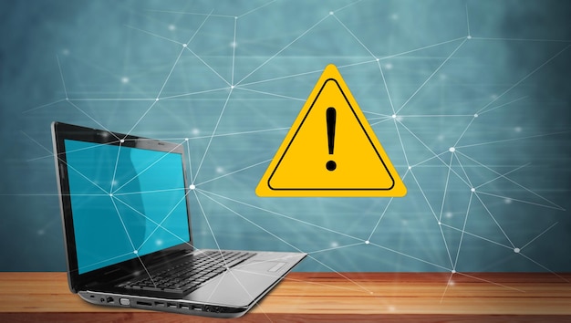 Computer hack waarschuwingssysteem gehackt waarschuwingssignaal