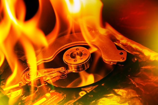 Photo computer hard disk burning