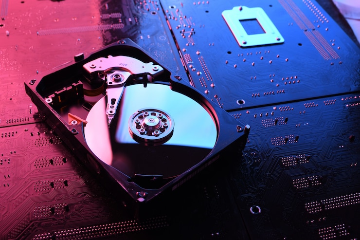 Photo コンピューターのハードディスクドライブ