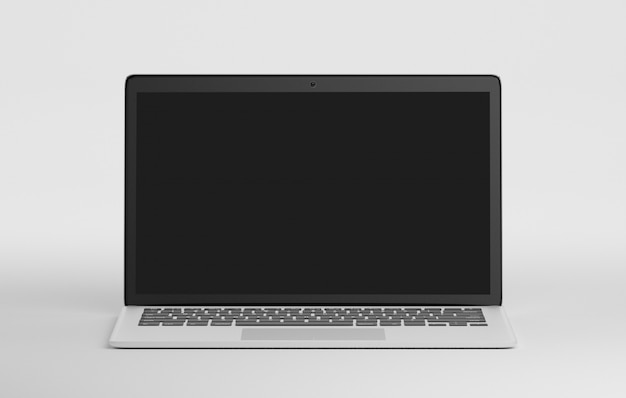 computer isolated on a background with shadow