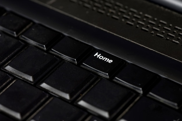 Photo computer keyboard with a home key button