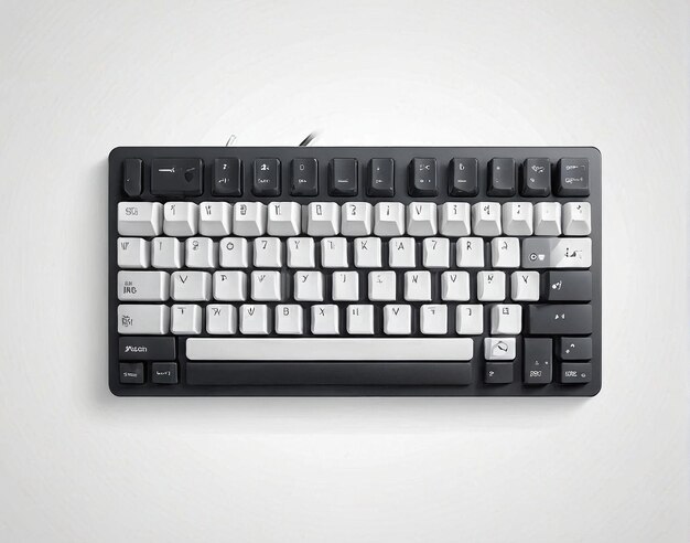 Photo a computer keyboard with a white key