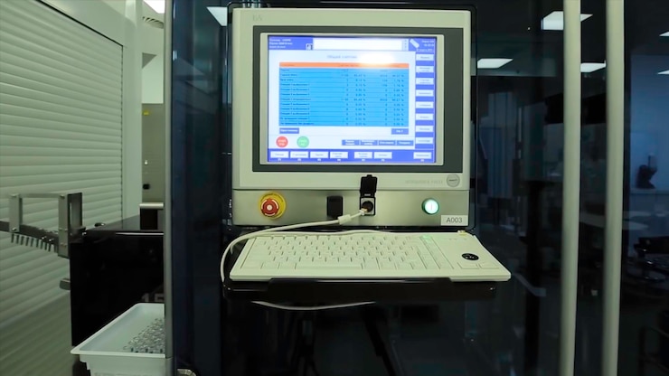 Photo computer in laboratory or manufactory biochemical analyzer and computer in laboratory of wine