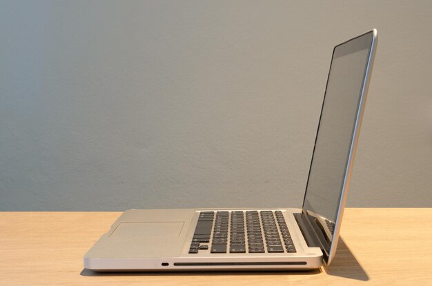 computer laptop on a desk in the office