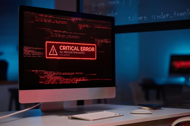 Computer met noodwaarschuwing