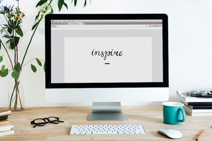 Photo computer mockup 