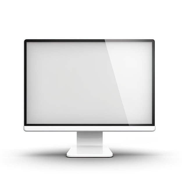 Photo computer monitor icon flat vector illustration isolated on plain background