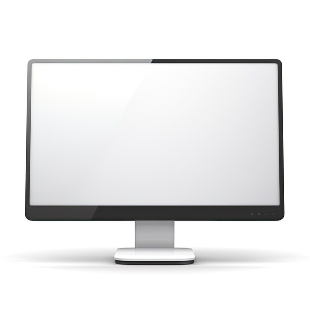 Photo computer monitor icon flat vector illustration isolated on plain background