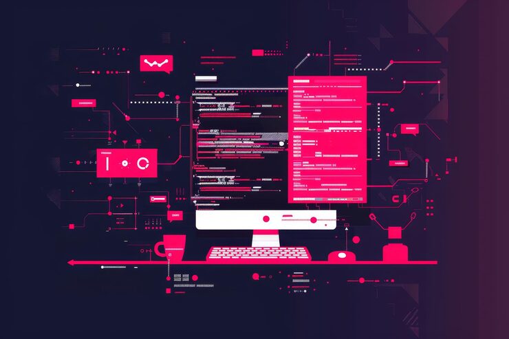 Photo a computer monitor with a keyboard and mouse on a desk showcasing a workspace for web development and programming tasks web development programming languages