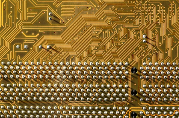 Photo computer motherboard close up