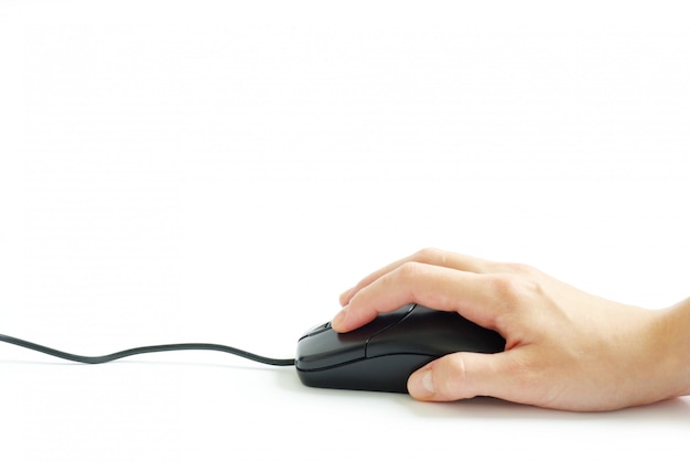 Computer mouse in hand