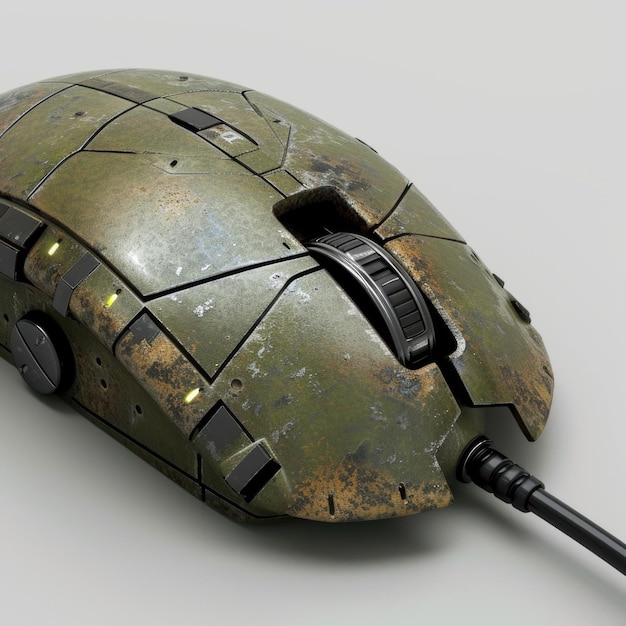 Computer mouse in military style AI generative