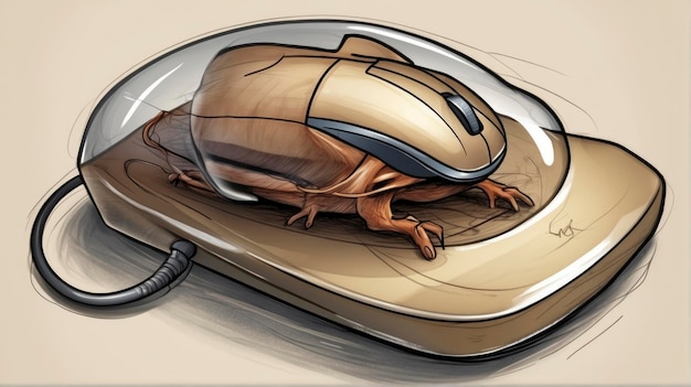 a computer mouse sitting on top of a mouse pad with a mouse