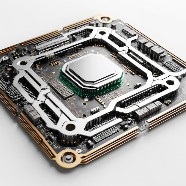 Foto processore di computer con chip cpu