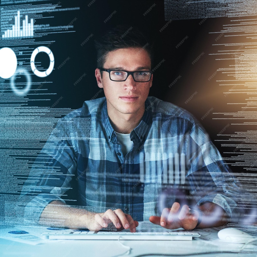 Premium Photo | Computer programmer software developer or engineer ...