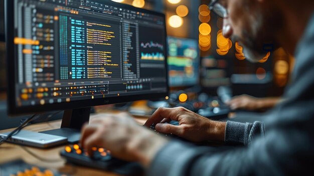 Premium Photo | A computer programmer using artificial intelligence to ...