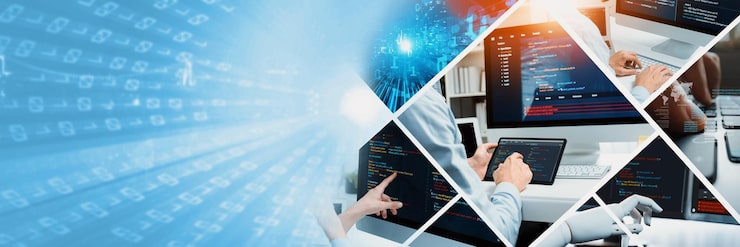 Photo computer programming coding and ai artificial intelligence nlp data development