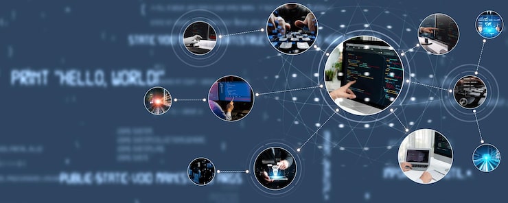 Photo computer programming coding and ai artificial intelligence nlp data development