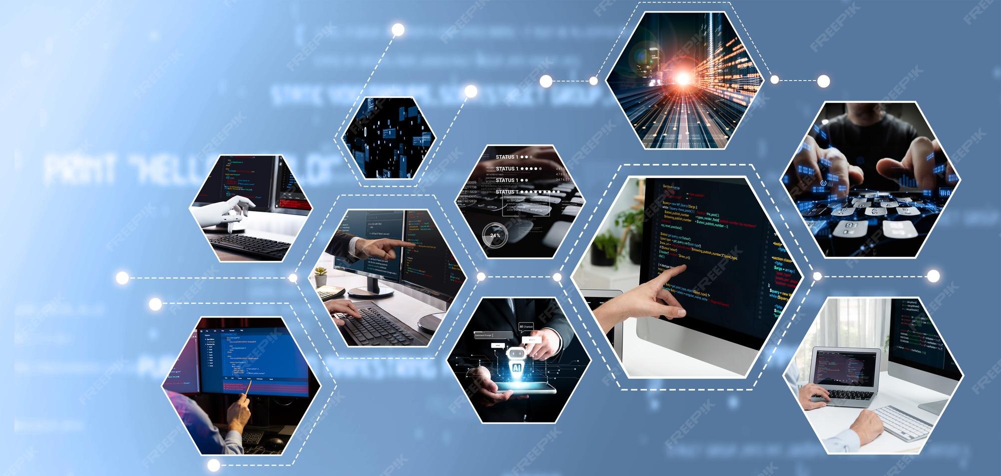 Premium Photo | Computer programming coding and ai artificial ...