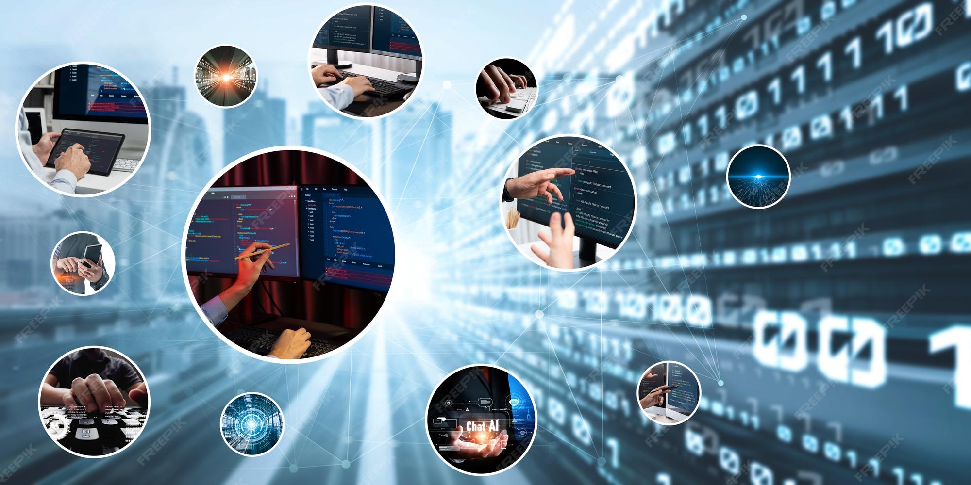 Premium Photo | Computer programming coding and ai artificial ...