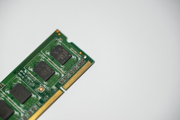 computer ram system memory main memory random access memory internal memory onboard computer detail closeup